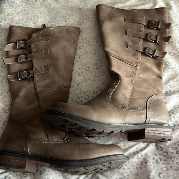 Patrizia Taupe Mid Calf Boots - 40/9.5 - Picture 3 of 5
